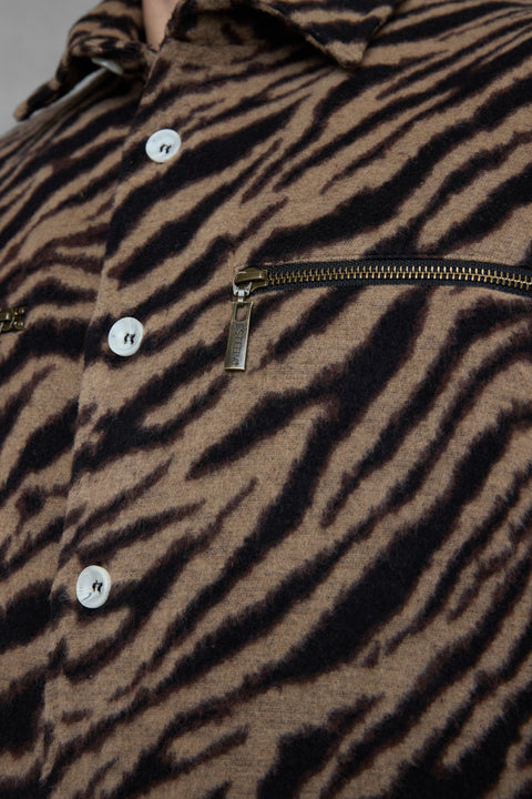 ZEBRA FLANNEL OVERSHIRT